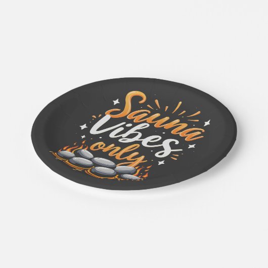 Sauna Vibes Only Sauna Enthusiast Spa Dag Papieren Bordje (Gekanteld)