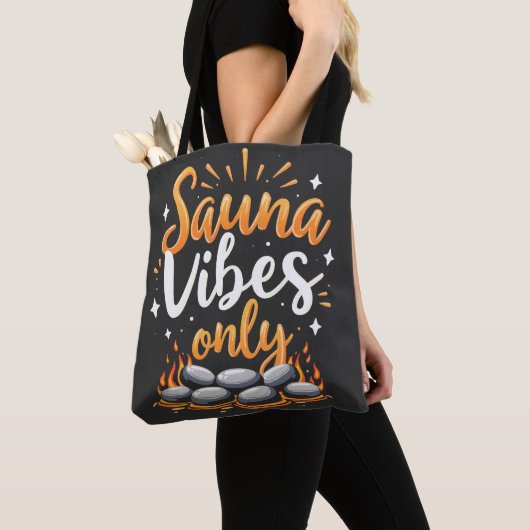 Sauna Vibes Only Sauna Enthusiast Spa Dag Tote Bag (Dichtbij)