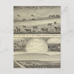 Saunders County Boerderijen, Nebraska Briefkaart