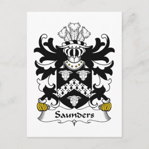 Saunders Family Crest Briefkaart
