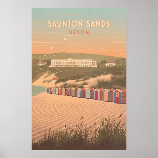 Saunton Sands Devon Reisposter Poster (Voorkant)