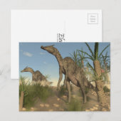 Saurolophus dinosaurussen - 3D rendering Briefkaart (Voorkant / Achterkant)