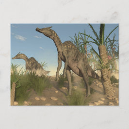 Saurolophus dinosaurussen - 3D rendering Briefkaart
