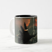 Sauron met hand tweekleurige koffiemok (Voorkant links)