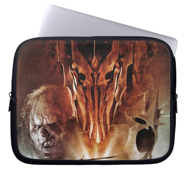 Sauron, Orcs, Witchking en ringrad Laptop Sleeve (Voorkant)