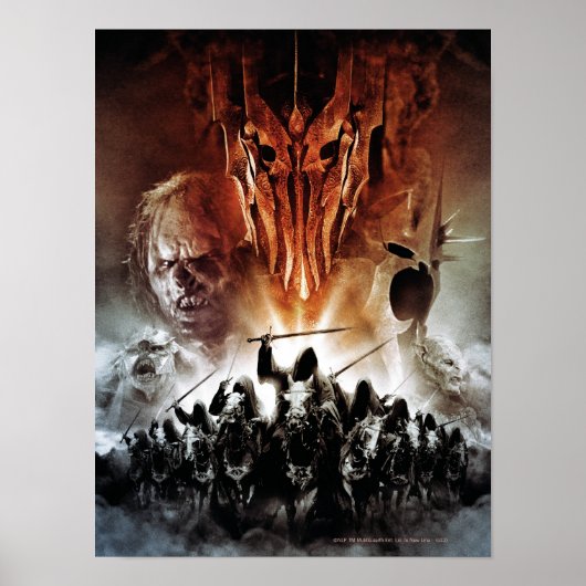 Sauron, Orcs, Witchking en ringrad Poster (Voorkant)