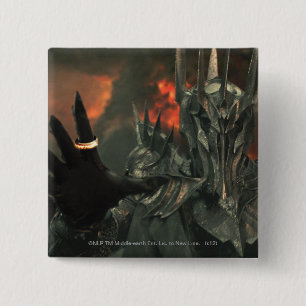 Sauron wth Hand Vierkante Button 5,1 Cm