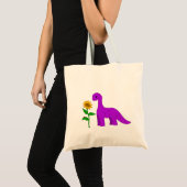 Sauropod en zonnebloemen tote bag (Voorkant (product))