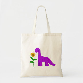 Sauropod en zonnebloemen tote bag