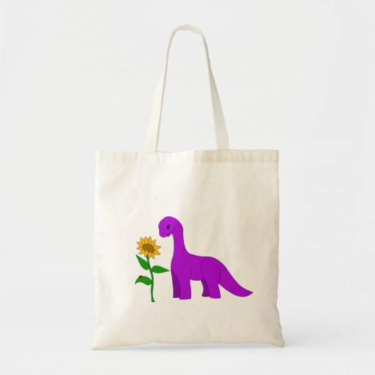 Sauropod en zonnebloemen tote bag (Voorkant)