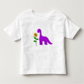 Sauropode en zonnebloem kinder shirts (Voorkant)