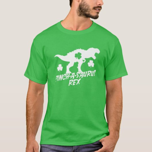 Saurus Rex St Pat Trex Day Dino St Patricks Day Le T-shirt (Voorkant)