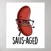 Saus-aged Grappige Oude Worst Puns Poster (Voorkant)