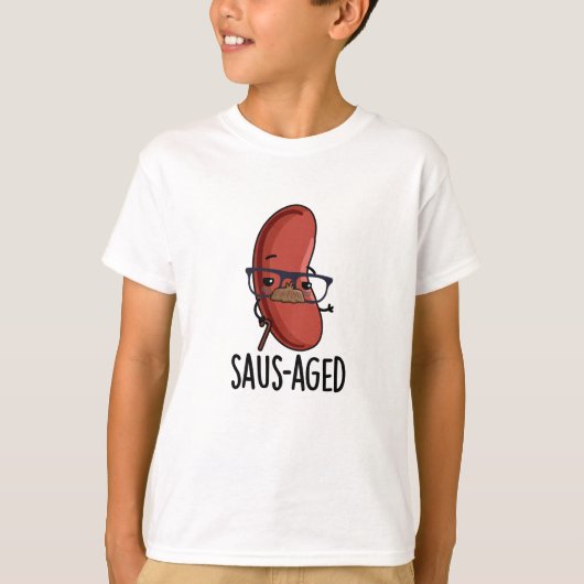 Saus-aged Grappige Oude Worst Puns T-shirt (Voorkant)