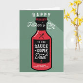 Saus-esome Papa! Fijne Vaderdag BBQ Fles Kaart (Gele Bloem)