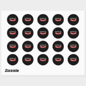 Sausage Daddy Grappig Benauwd BBQ Papa Ronde Sticker (Vel)