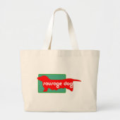 SAUSAGE DOG DACHSHOUND GROTE TOTE BAG (Voorkant)