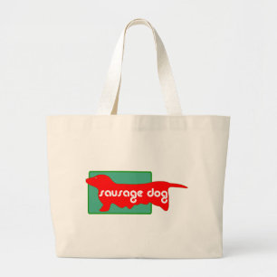 SAUSAGE DOG DACHSHOUND GROTE TOTE BAG