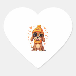 Sausage Dog Heart Doxie Girl Valentine's Day Women Hart Sticker