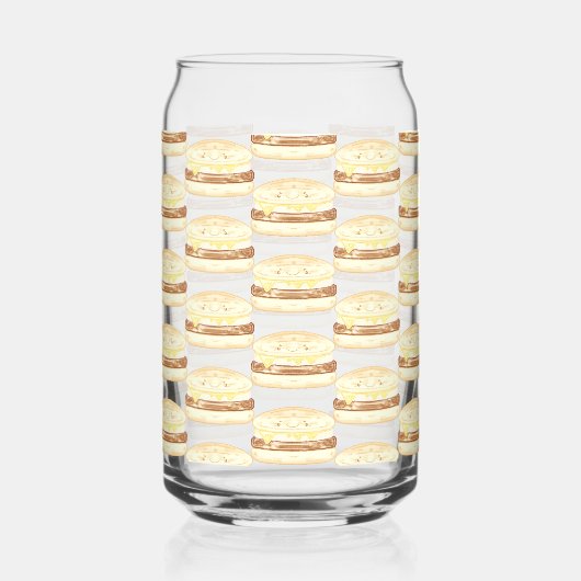 Sausage,Egg And Cheese Sandwich  Blikvorm Glas (Achterkant)