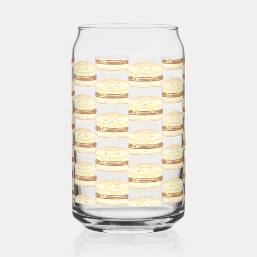 Sausage,Egg And Cheese Sandwich  Blikvorm Glas (Rechts)