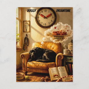 Sausage O’Clock Dreamtime – Surrealistische Honden Briefkaart