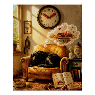 Sausage O’Clock Droomtijd – Surrealistische Honden Perfect Poster