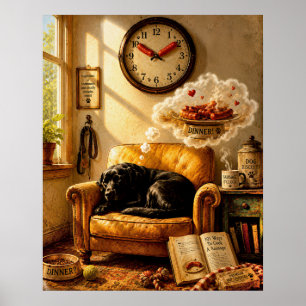 Sausage O’Clock Droomtijd – Surrealistische Honden Poster