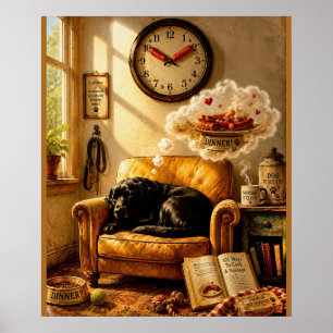 Sausage O’Clock Droomtijd – Surrealistische Honden Poster