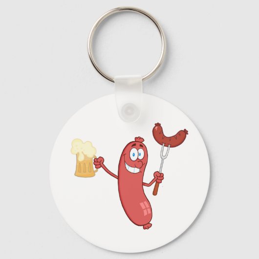 Sausages And Beer Sleutelhanger (Voorkant)