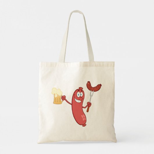Sausages And Beer Tote Bag (Achterkant)