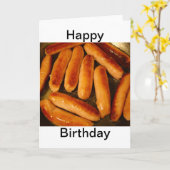 Sausages Happy Birthday Kaart (Gele Bloem)