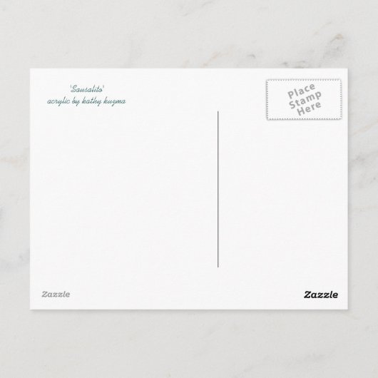 "SAUSALITO" BRIEFKAART (Achterkant)