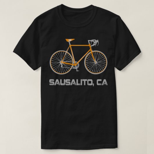 Sausalito CA Fietser T-shirt (Design voorkant)