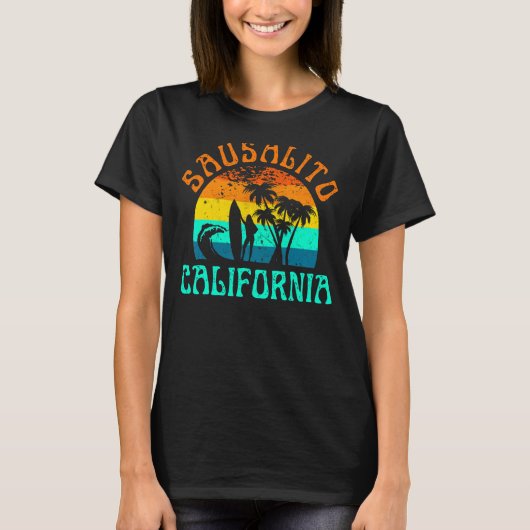 Sausalito California Beach Surf Summer Vacation Gi T-shirt (Voorkant)