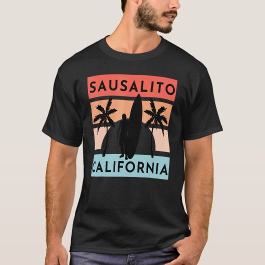 Sausalito California Beach Surf Summer Vacation Vi T-shirt (Voorkant)