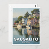 Sausalito California Briefkaart (Voorkant / Achterkant)