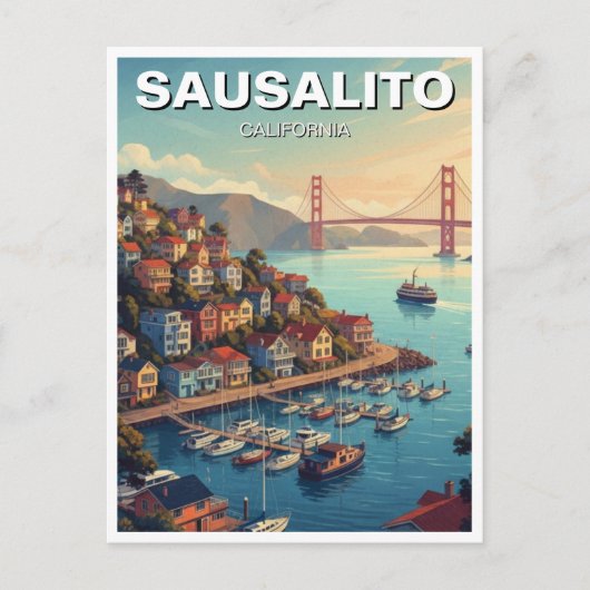 Sausalito California Briefkaart (Voorkant)