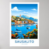 Sausalito California Reisprint Poster (Voorkant)