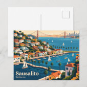 Sausalito Californië Briefkaart (Voorkant / Achterkant)