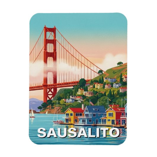 Sausalito Californië Magneet (Verticaal)