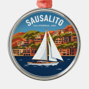 Sausalito Californië Metalen Ornament