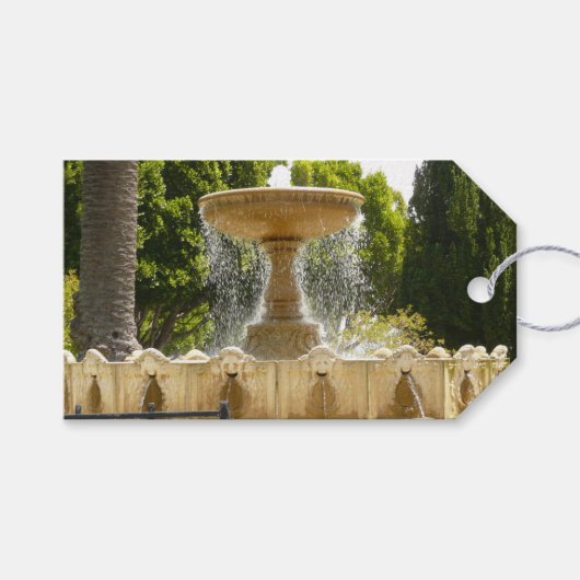 Sausalito Fountain California Travel Photography Cadeaulabel (Voorkant (Horizontaal))