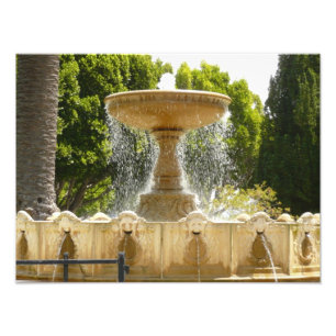 Sausalito Fountain California Travel Photography Foto Afdruk