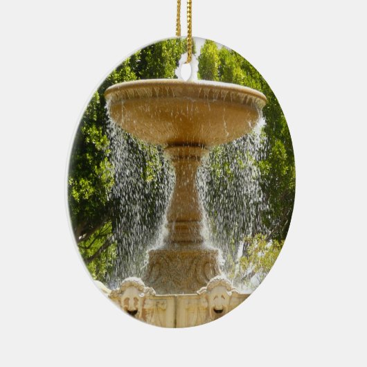 Sausalito Fountain California Travel Photography Keramisch Ornament (Rechts)