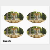 Sausalito Fountain California Travel Photography Ovale Sticker (Vel)
