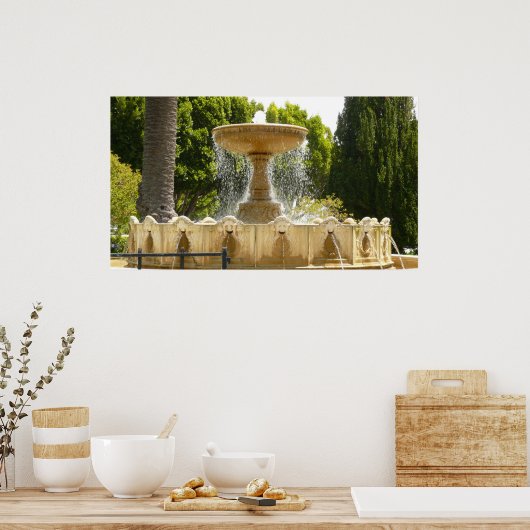 Sausalito Fountain California Travel Photography Poster (Keuken)