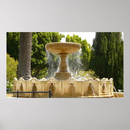 Sausalito Fountain California Travel Photography Poster (Voorkant)