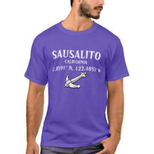 Sausalito Latitude & Longitude-Shirt met ankerpunt