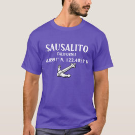Sausalito Latitude & Longitude-Shirt met ankerpunt T-shirt